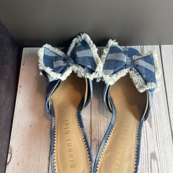 GIANNI BINI WENDELL RAFFIA BOW DRESS SLIDE (11) - Picture 6 of 12